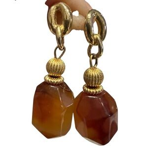 Golden Butterscotch Jasper Drop Earrings